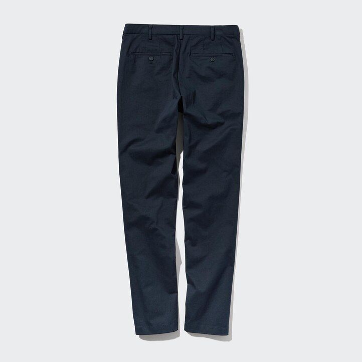 pantalones chinos ajustados uniqlo para hombre en azul marino