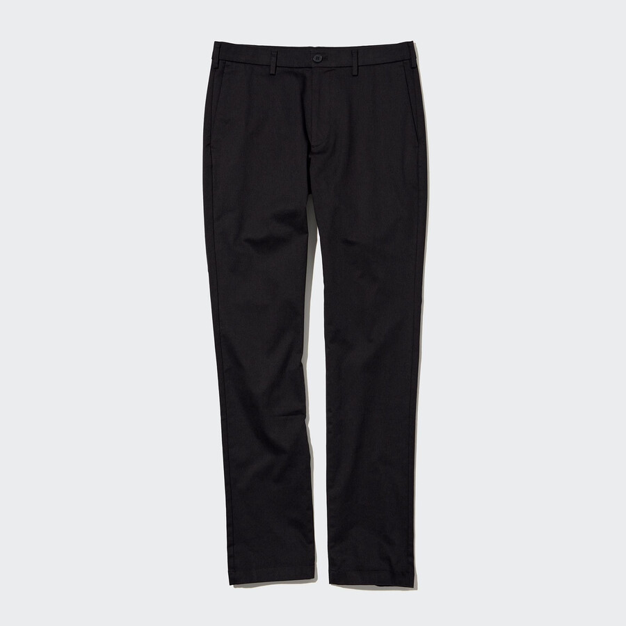 pantalones chinos ajustados negros uniqlo para hombre