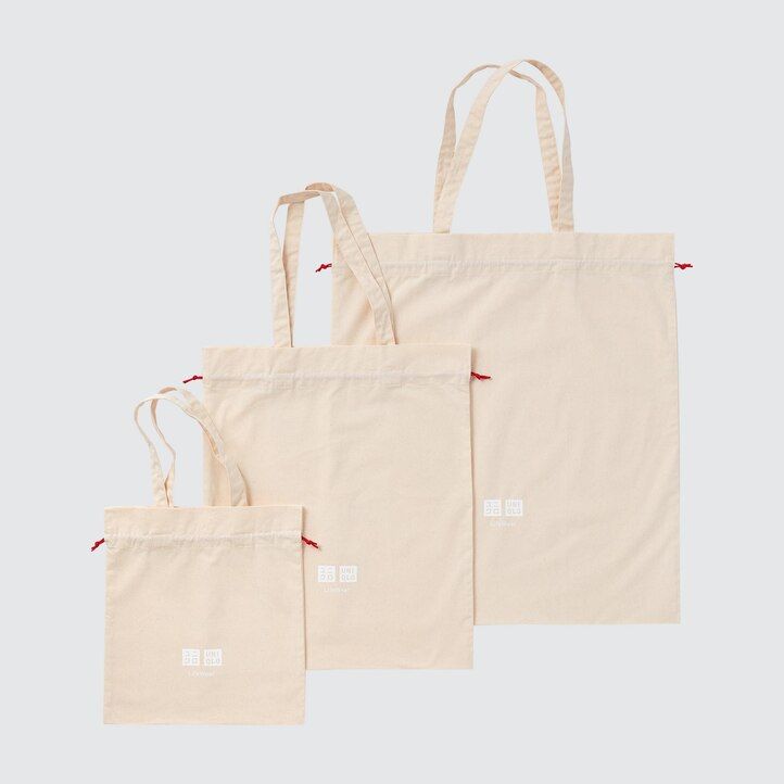 bolsa de regalo reutilizable uniqlo blanca para mujer
