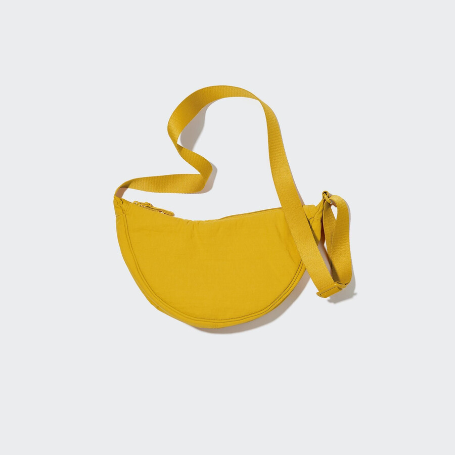 bolso de hombro mini redondo uniqlo para mujer amarillo