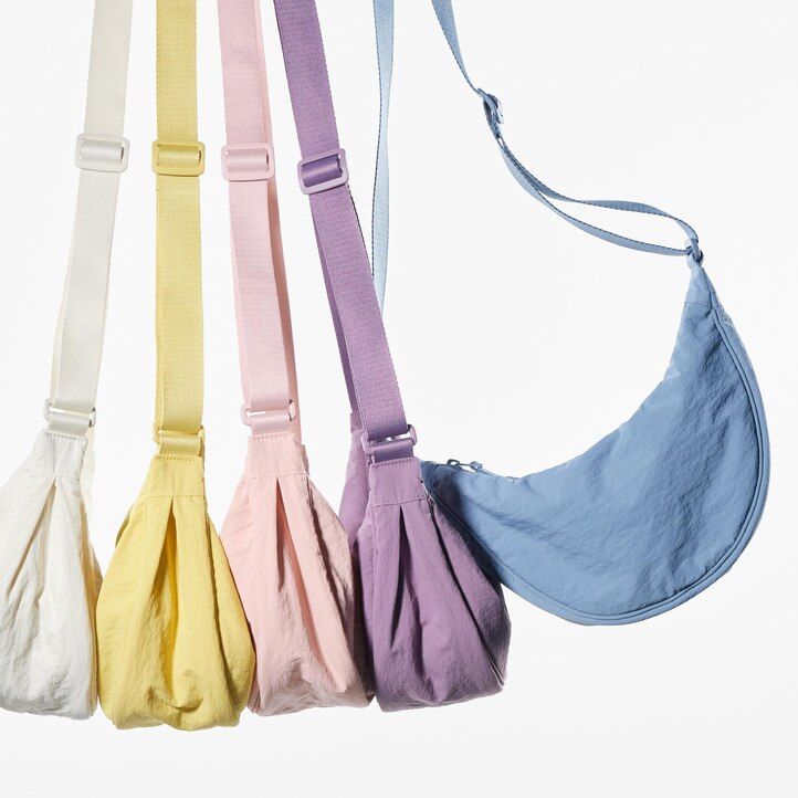 bolso de hombro mini redondo uniqlo para mujer amarillo