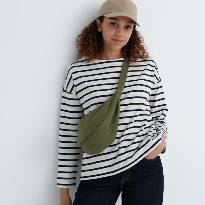 bolso de hombro mini redondo uniqlo para mujer amarillo