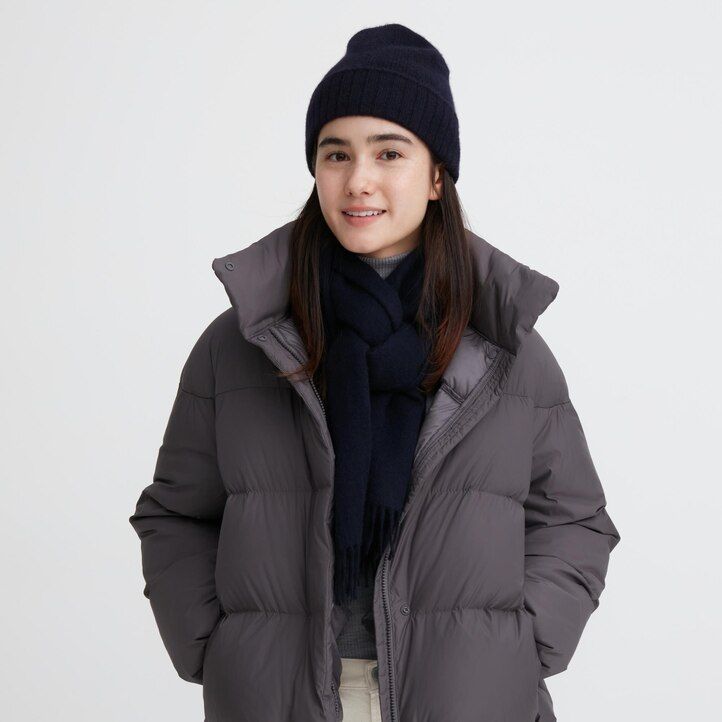 bolsos de punto azules uniqlo 100pctshmere para mujer