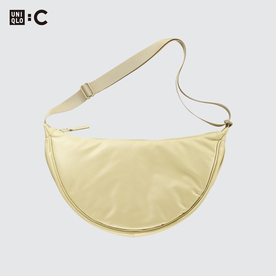 bolso de hombro redondo amarillo uniqlo para mujer