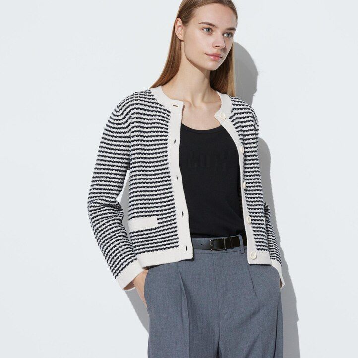 cinturón con hebilla cuadrada redondeada uniqlo para mujer color negro