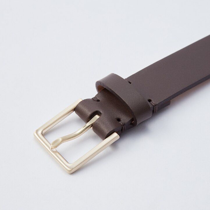cinturón uniqlo marrón oscuro para mujer temporada 2021