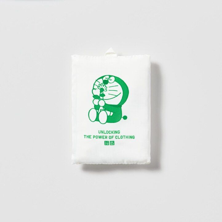 bolso de mano reciclado uniqlo doraemon ut para mujer color blanco