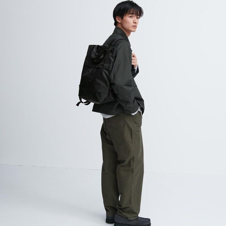 bolso utilitario uniqlo two way para mujer color negro