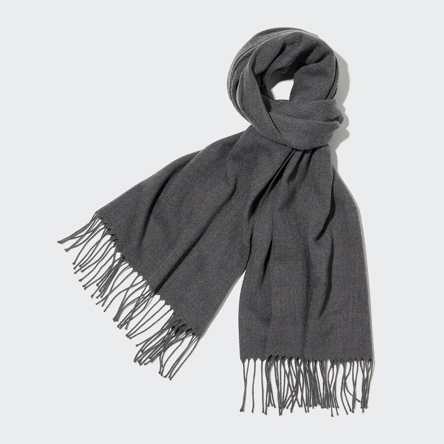 bolsas para bufandas heattech de uniqlo para mujer color gris