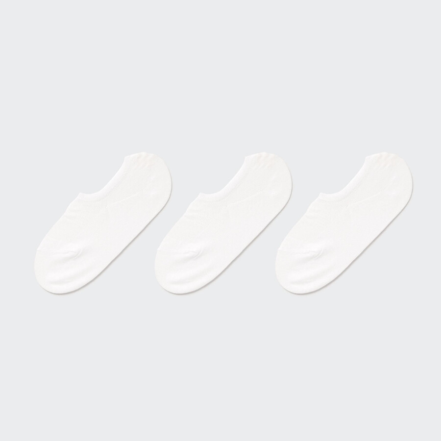 calcetines invisibles de malla uniqlo para mujer tres pares blancos