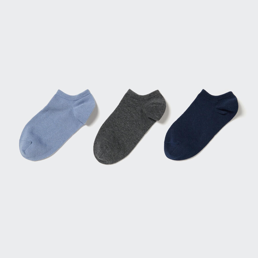 calcetines cortos uniqlo para mujer tres pares azules