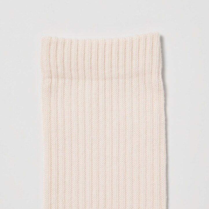 calcetines uniqlo de canalé para mujer tres pares blancos