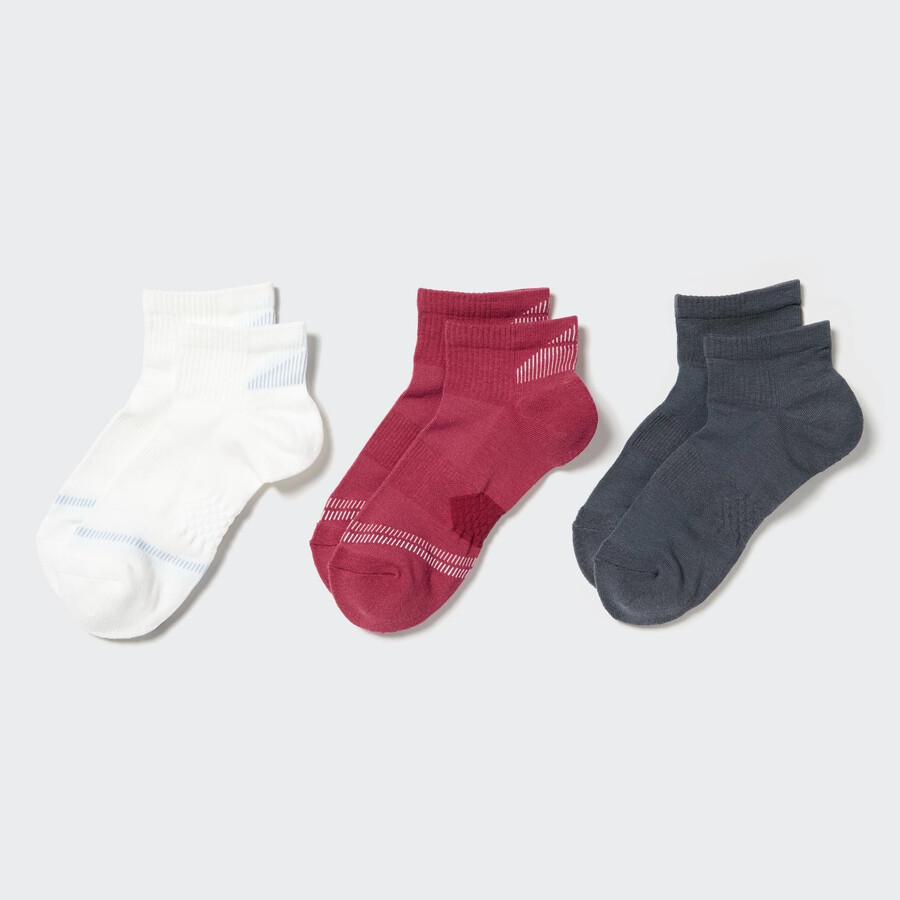 calcetines deportivos uniqlo blancos para mujer tres pares