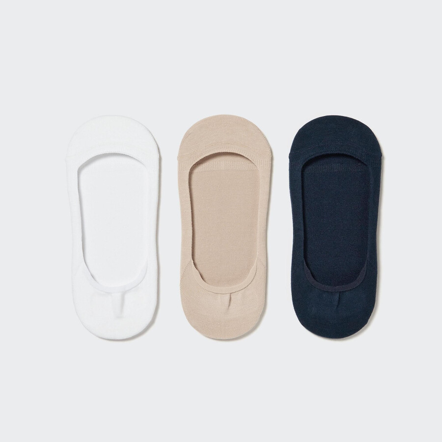 calcetines invisibles de corte bajo uniqlo para mujer tres pares blancos