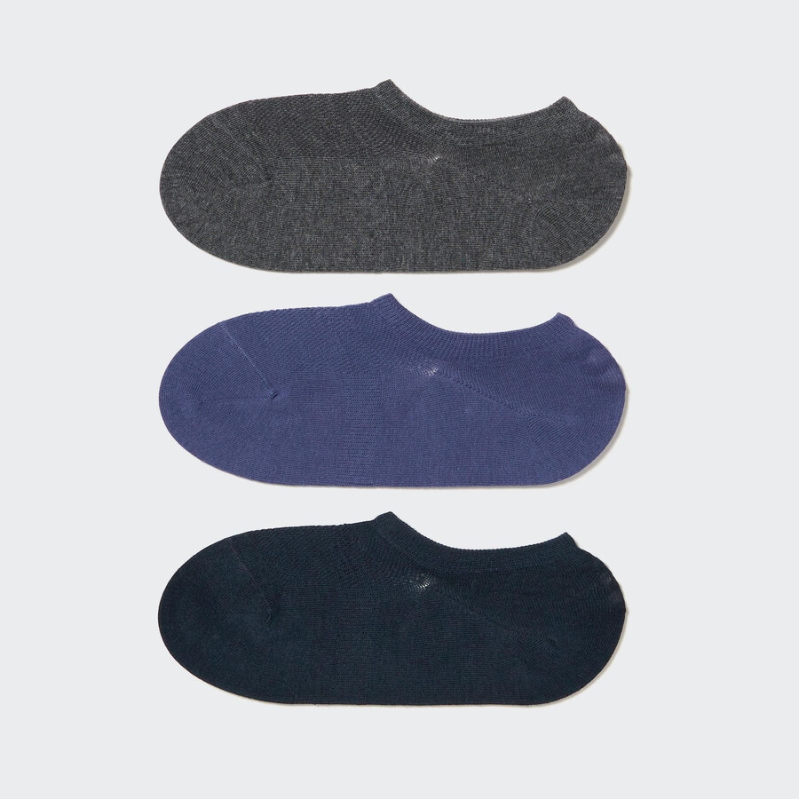 calcetines invisibles de malla uniqlo para mujer tres pares gris oscuro