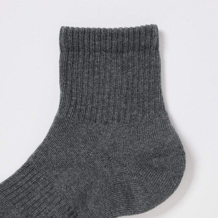 calcetines uniqlo de canalé para mujer tres pares azul marino