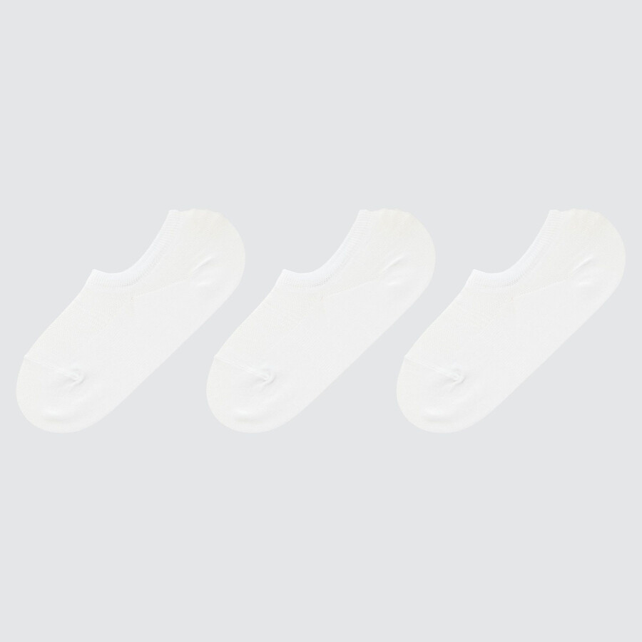 calcetines invisibles de malla uniqlo para mujer tres pares blancos