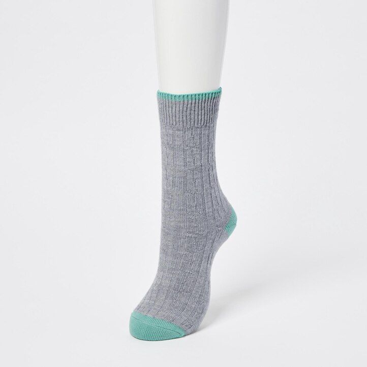 calcetines térmicos de punto uniqlo heattechble para mujer color azul marino