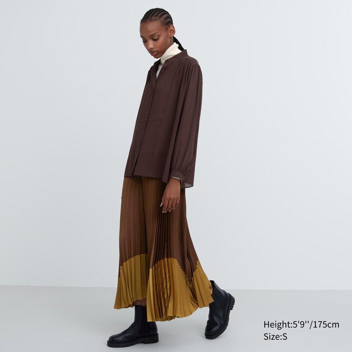 blusa volumen uniqlo para mujer blanca