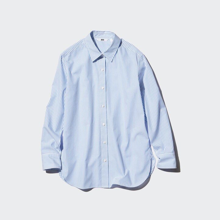 blusa de mujer uniqlo de algodón extrafino con mangas a rayas verde