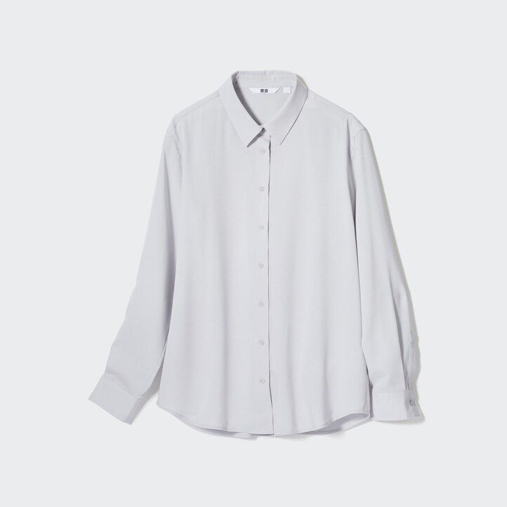 blusa rosa uniqlo de rayón con mangas para mujer
