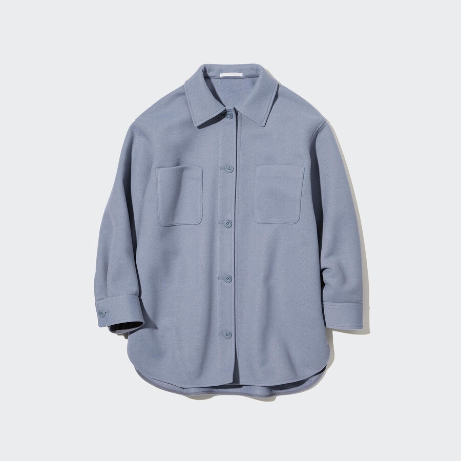 blusa azul uniqlo para mujer