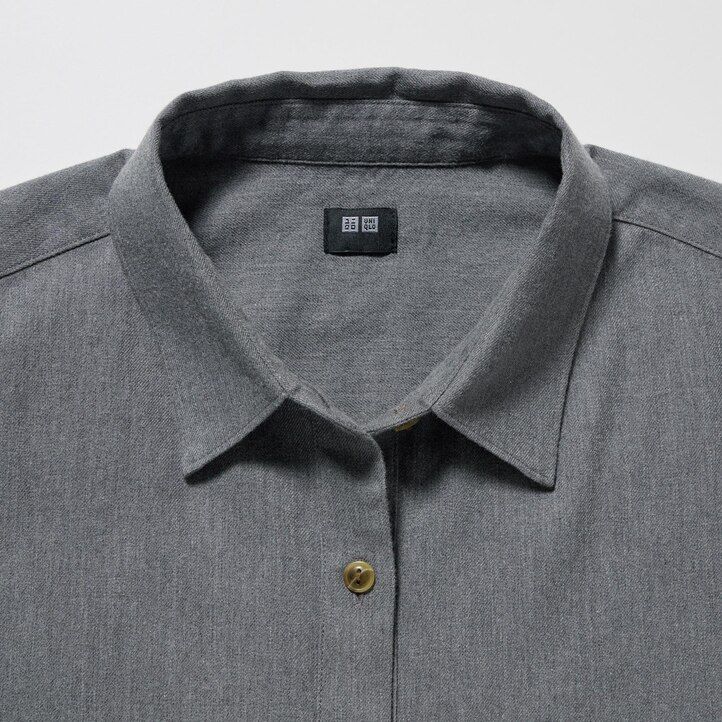 blusa uniqlo rosa con mangas suaves y cepilladas para mujer