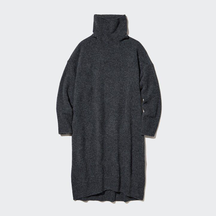 vestido verde con mangas de hilo souffle de uniqlo para mujer