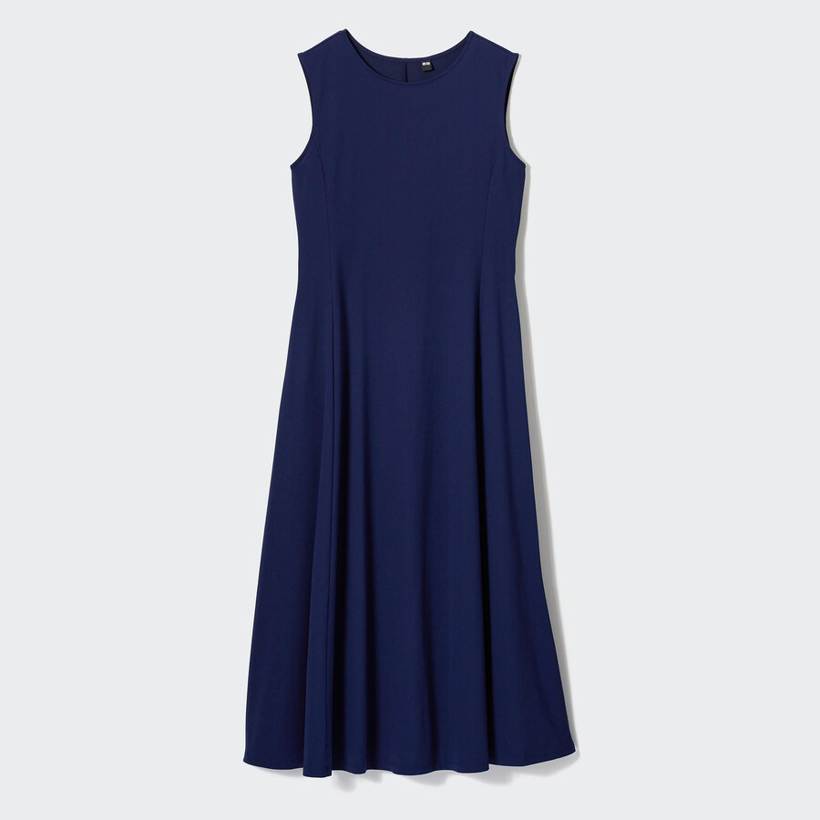 vestido sin mangas ultraelástico uniqlo airism para mujer en azul marino
