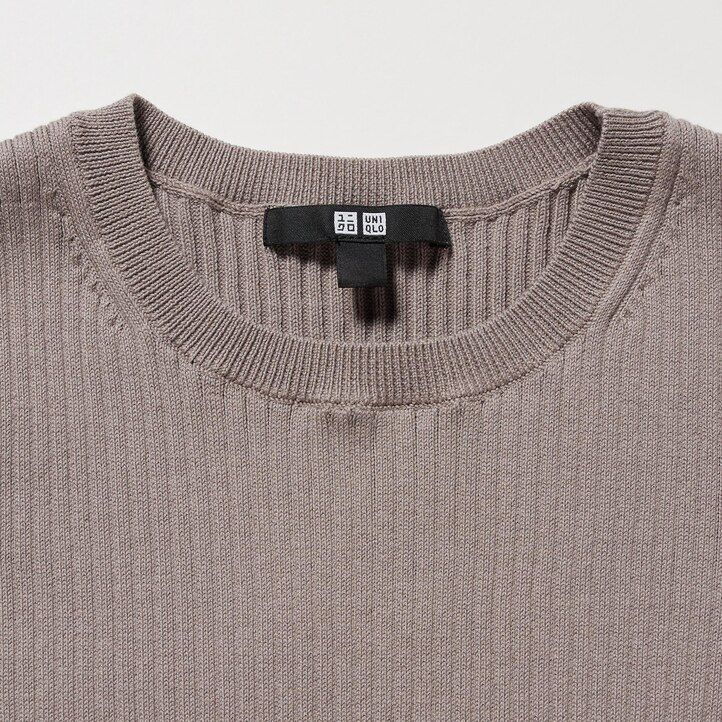 vestido sin mangas de punto de mezcla de algodón uniqlo para mujer rojo