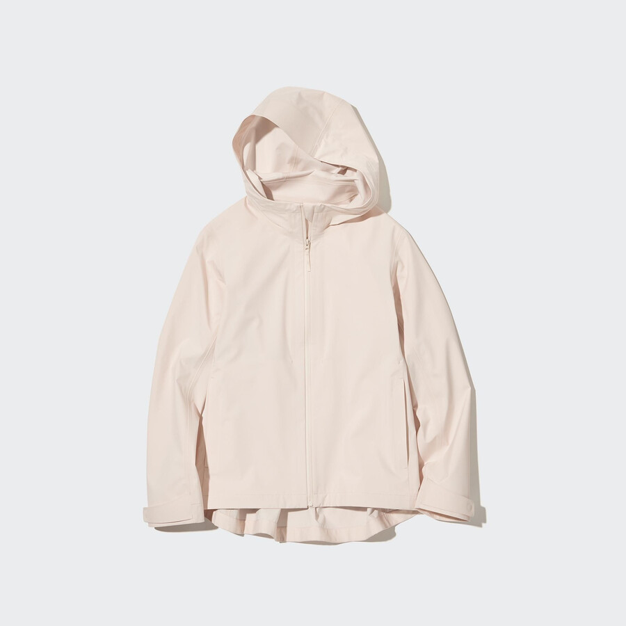 chaquetas uniqlo blocktech beige para mujer