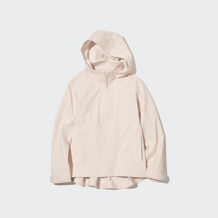 chaquetas uniqlo blocktech beige para mujer