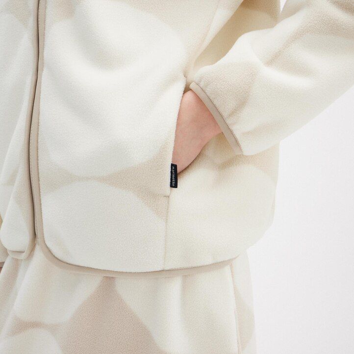 chaquetas polares estampadas uniqlo gris claro para mujer