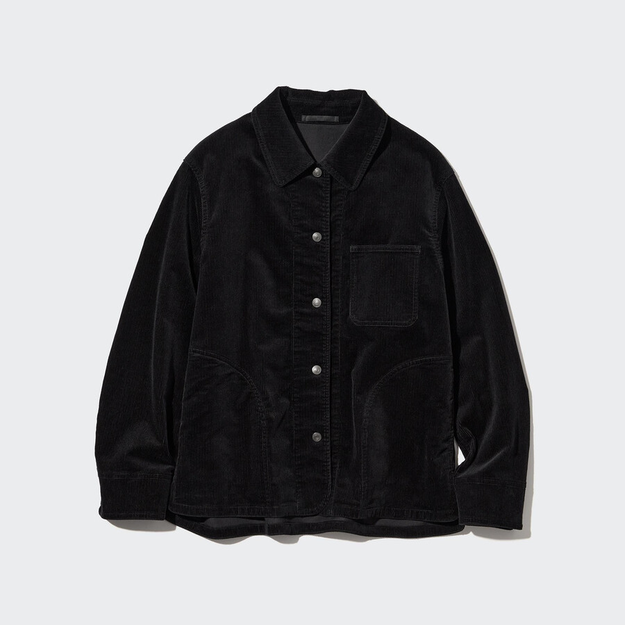 chaquetas de pana negras uniqlo para mujer