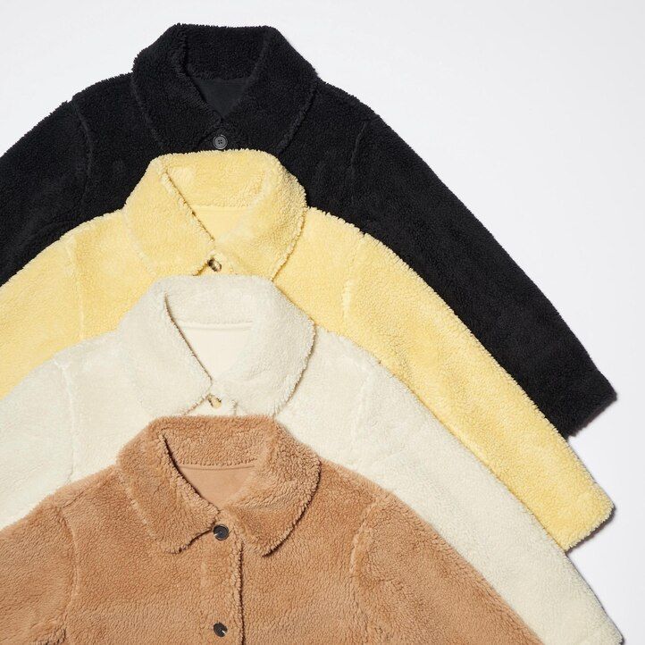 chaquetas de forro polar uniqlo pile lined para mujer color negro