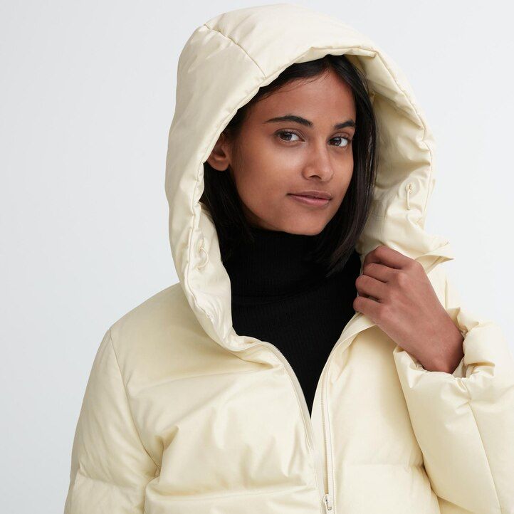 chaquetas de plumón sin costuras uniqlo para mujer color oliva