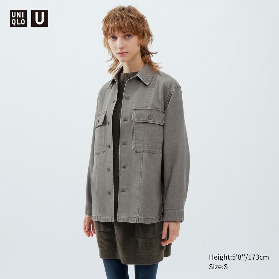 chaquetas vaqueras grises uniqlo para mujer