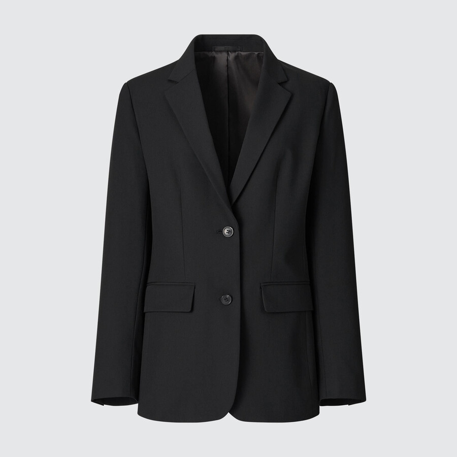 chaquetas sastre uniqlo negras para mujer