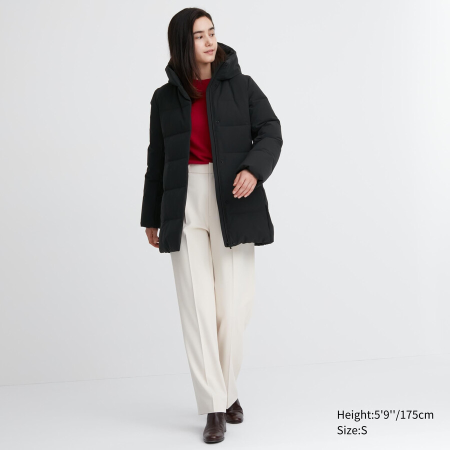 chaquetas de plumón sin costuras uniqlo para mujer color negro