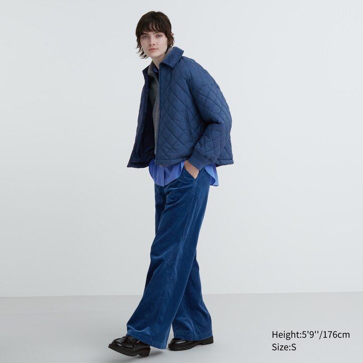 chaqueta acolchada cálida uniqlo marrón para mujer