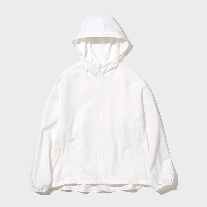 chaquetas uniqlo con bolsillo y protección uv para mujer color verde