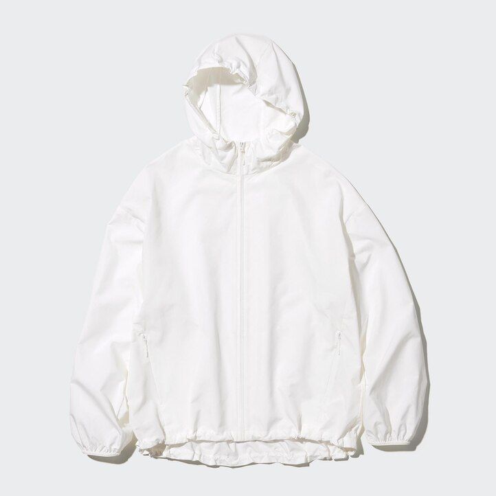 chaquetas uniqlo con bolsillo y protección uv para mujer color verde