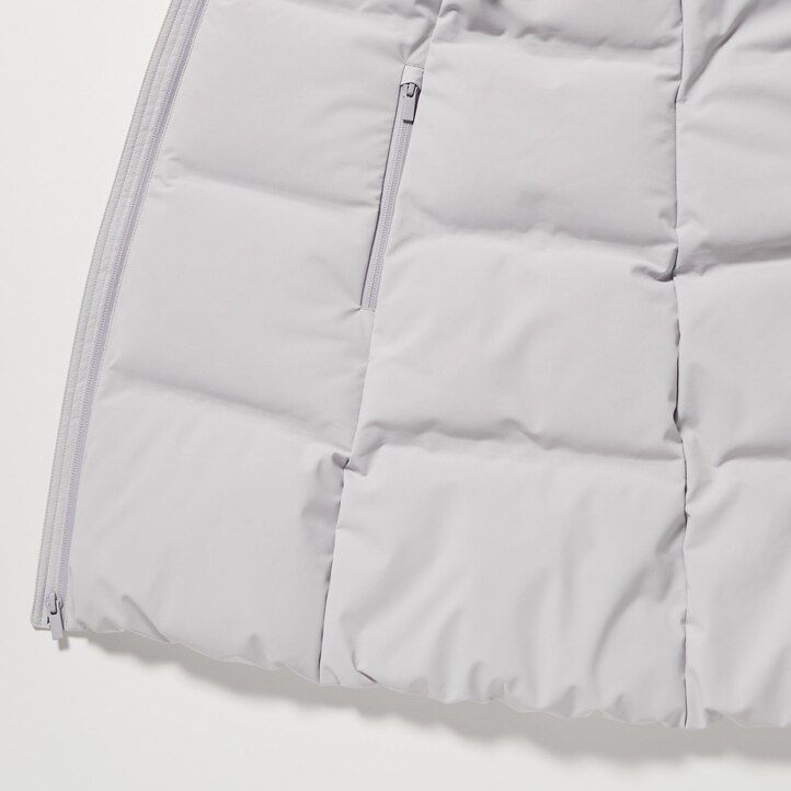 chaquetas de plumón sin costuras uniqlo azules para mujer