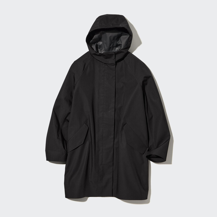 chaquetas cortas uniqlo blocktech negras para mujer