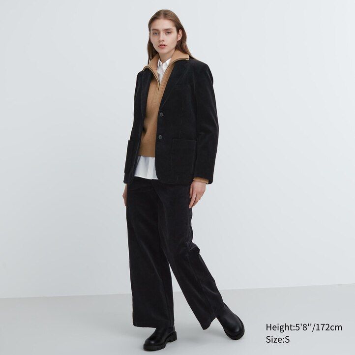 chaquetas de pana uniqlo para mujer en marrón