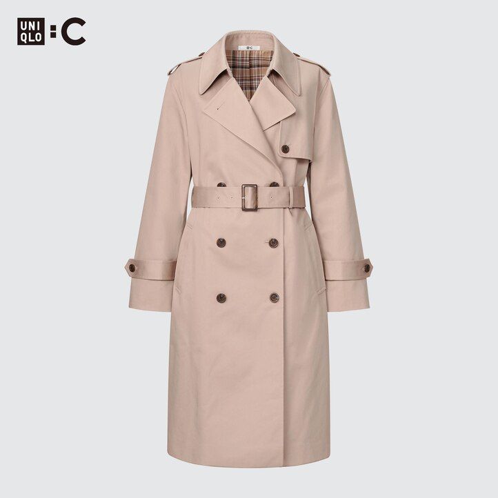 chaquetas uniqlo trench para mujer azul marino