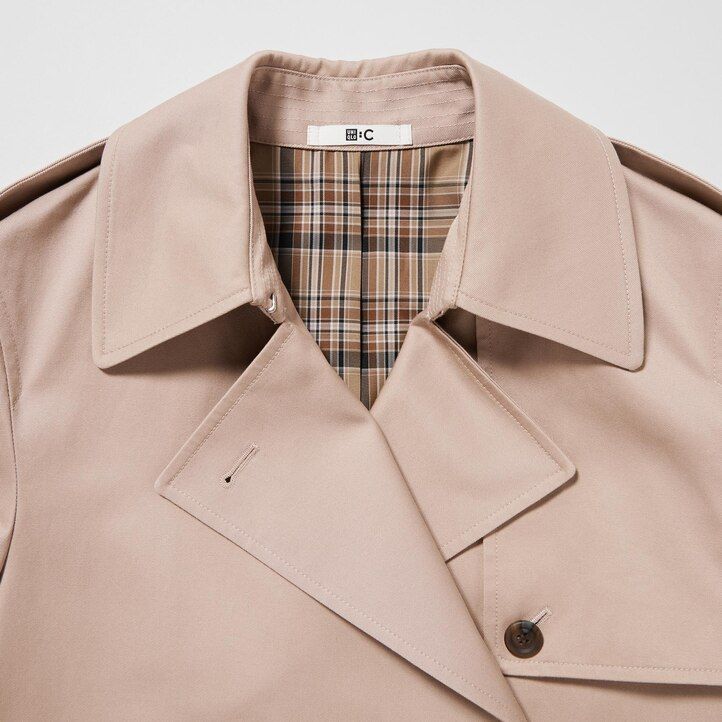 chaquetas uniqlo trench para mujer azul marino