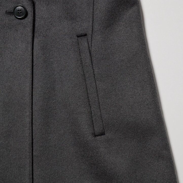 chaquetas extragrandes de mezcla de lana uniqlo grises para mujer