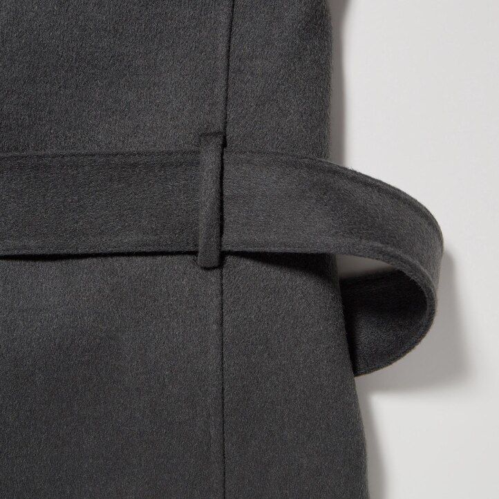 chaquetas extragrandes de mezcla de lana uniqlo grises para mujer