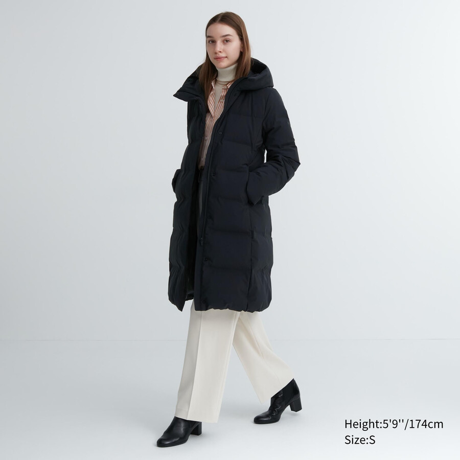 chaquetas de plumón sin costuras uniqlo para mujer color negro